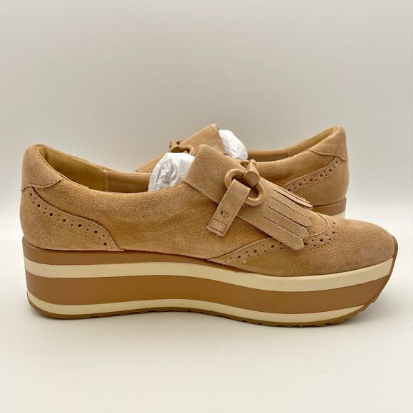 Dolce Vita Women's Jhax Suede Shoe US 9 EU 39-40 Light Brown/Cream NIB - Picture 4 of 12